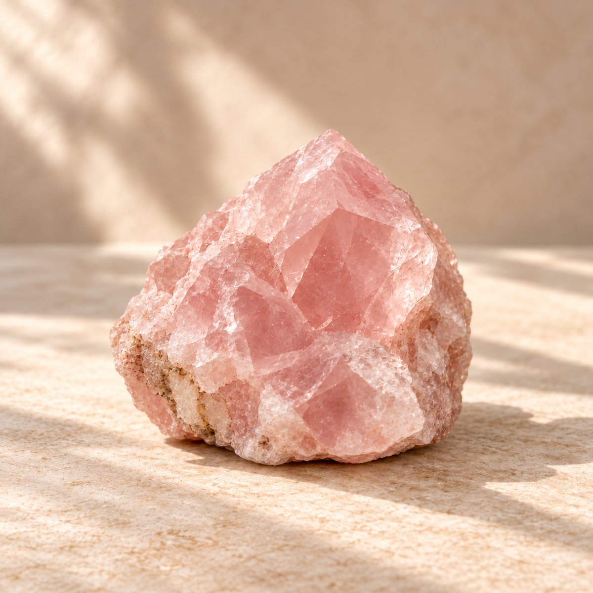 Rose quartz crystal for Love energy collection