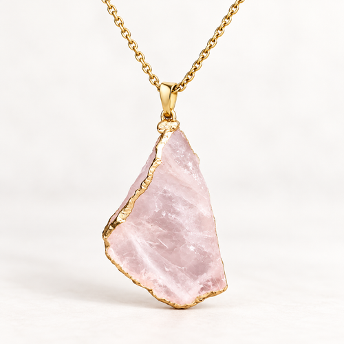 Rose Quartz Crystal Necklace