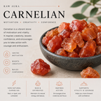 Carnelian raw crystal for motivation creativity and confidence