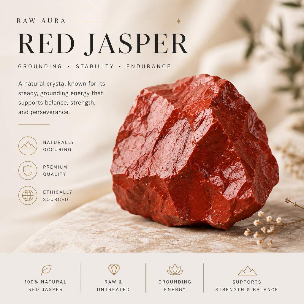 Natural Red Jasper raw stone grounding crystal