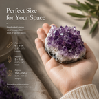 Natural Amethyst crystal cluster with unique texture and inclusions