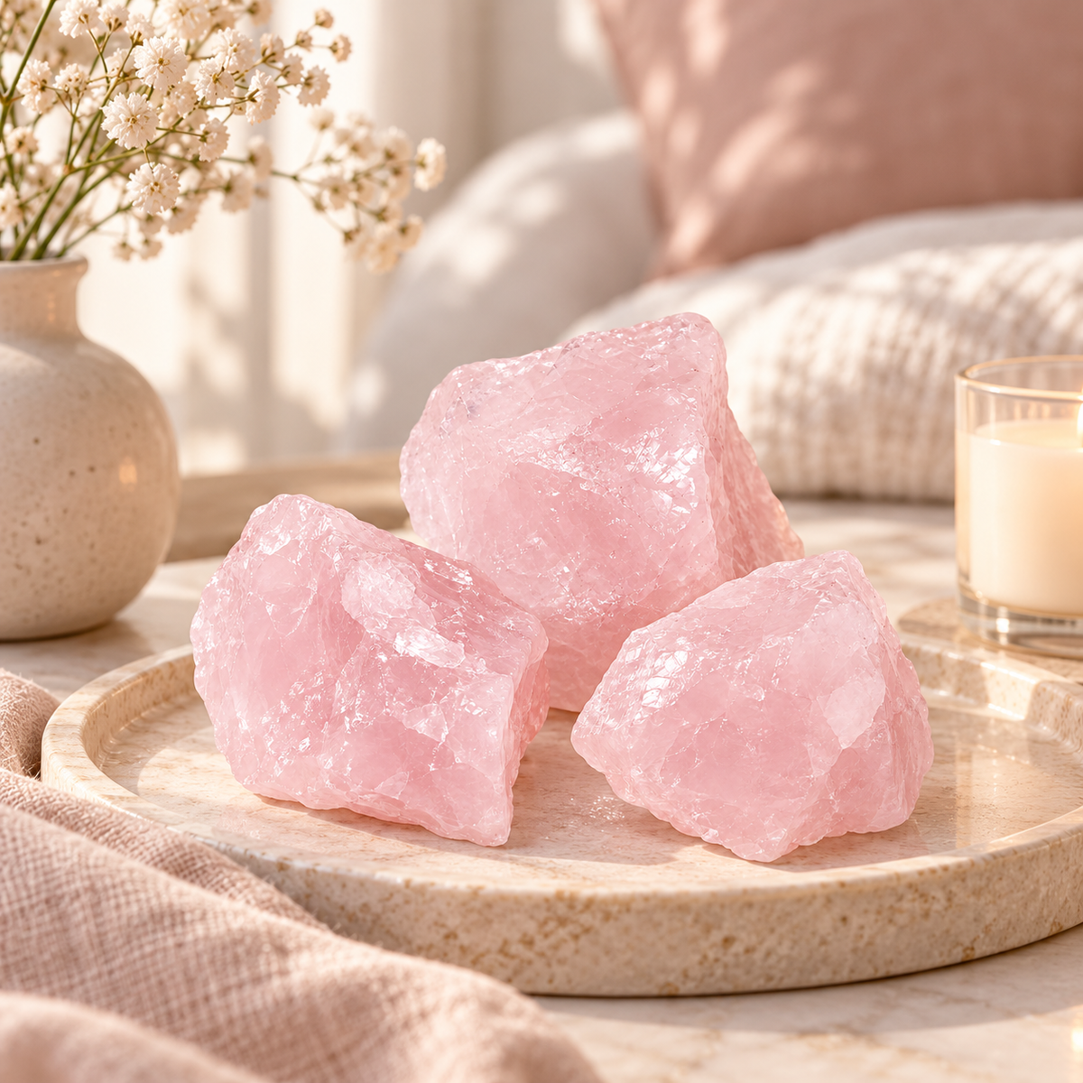 Rose Quartz Raw Crystal