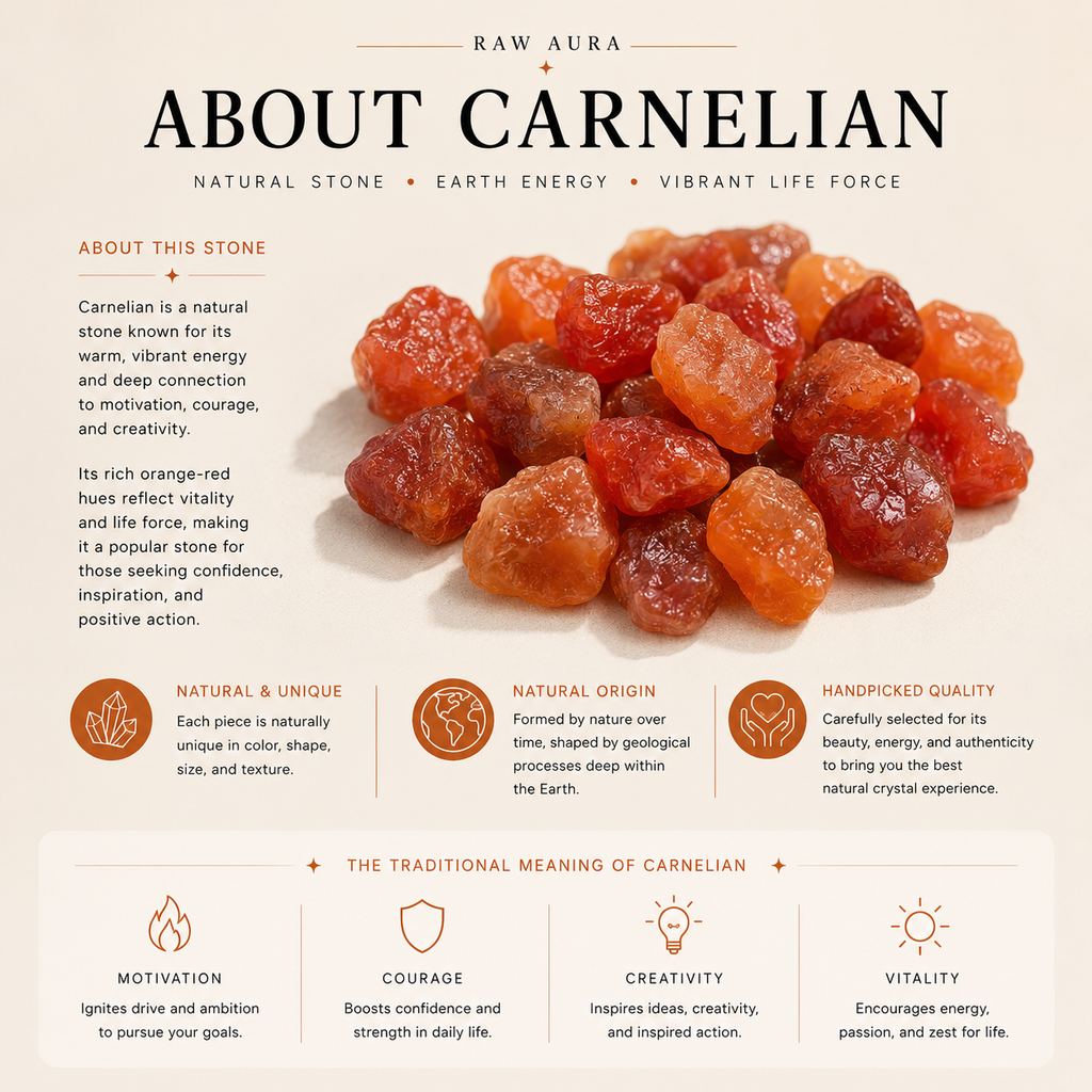 Natural Carnelian stone meaning and characteristics