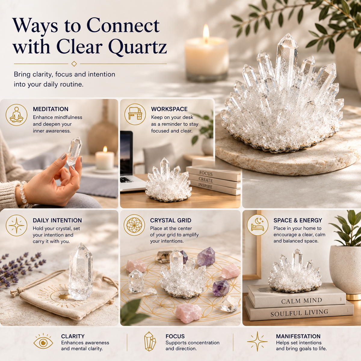 Clear Quartz Raw Crystal – Clarity & Focus